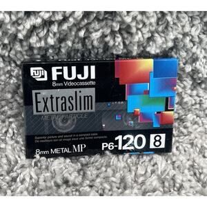 FUJI P6 120 Extraslim 8mm Video Tapes Videocassette Metal MP New Sealed